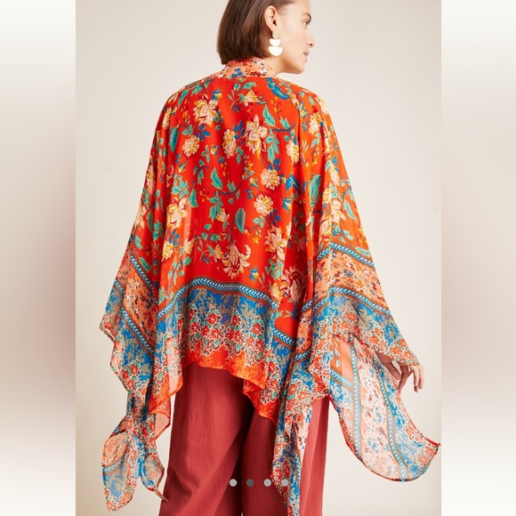 Anthropologie Hayley Mixed Print Kimono - Picture 2 of 4